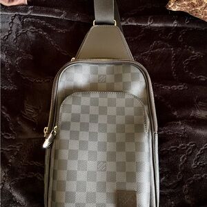 Louis Vuitton Checkered Black Belt Bag Gucci